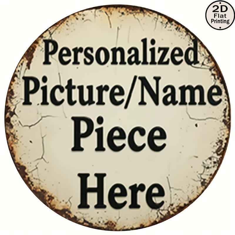 Customized Retro Round Metal W - Vintage Collectible Plates 评论和价格