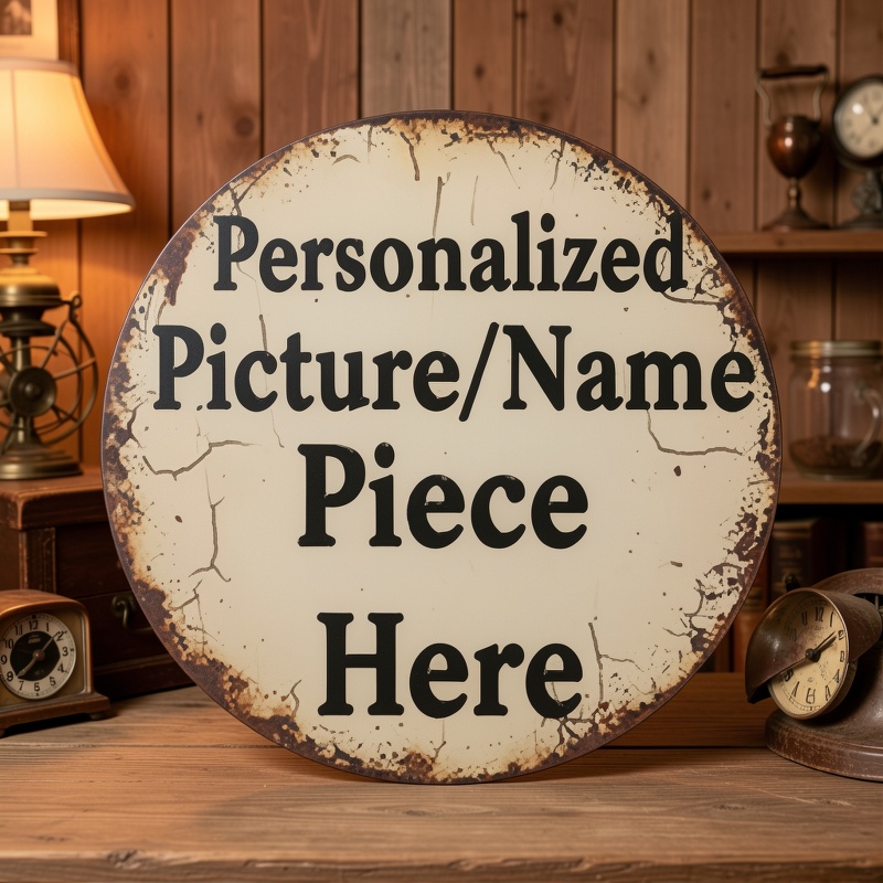 Customized Retro Round Metal W - Vintage Collectible Plates 评论和价格