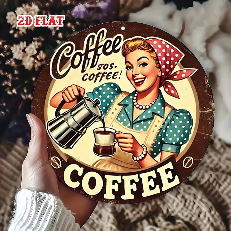 [2D Flat] 1pc Retro Round Alum - Vintage Collectible Plates 评论和价格