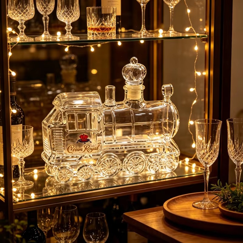Vintage Steam Train Glass Deca - Vintage Collectible Liquor Bottles 评论和价格