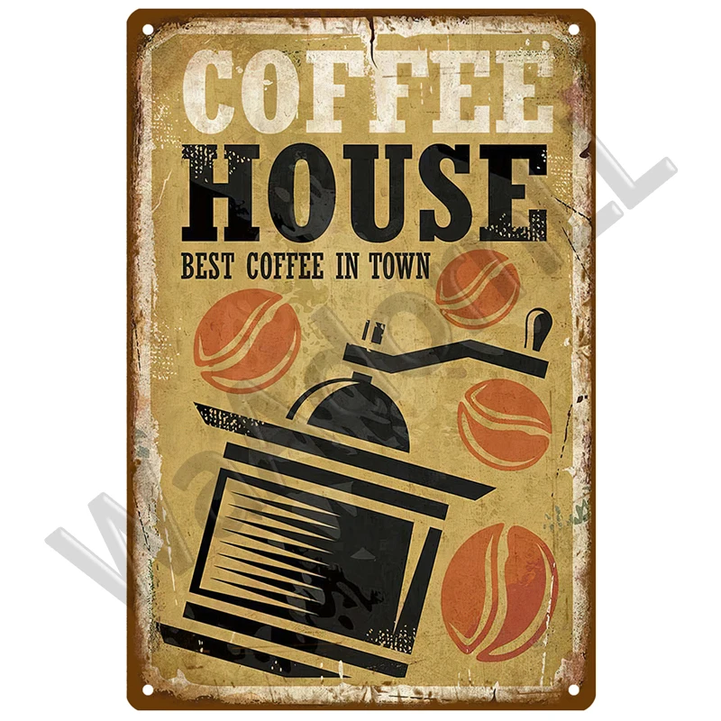 Metal Sign Retro Decor Coffee  - Vintage Collectible Plates 评论和价格