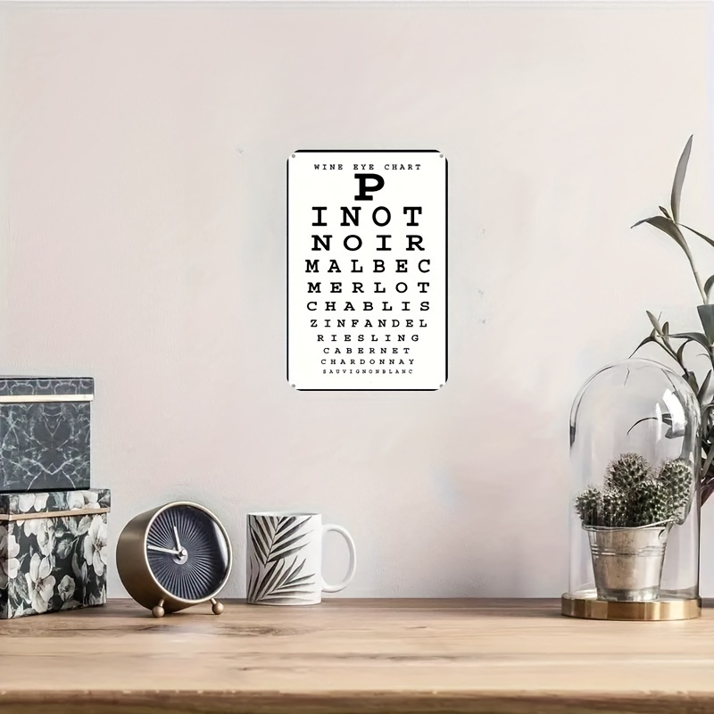 Vintage Wine Eye Chart Metal S - Vintage Collectible Plates 评论和价格