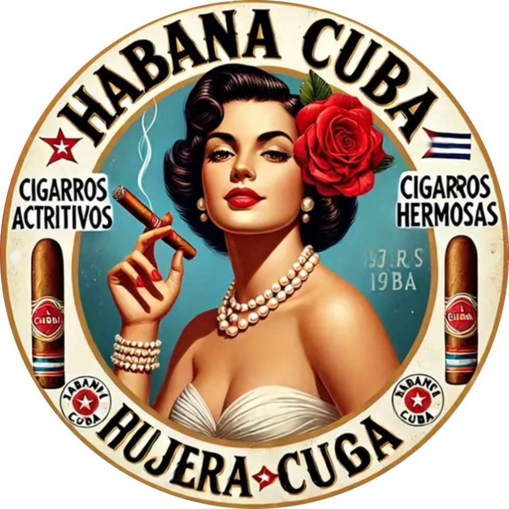 Vintage Havana Style Cigar Gir - Vintage Collectible Plates 评论和价格